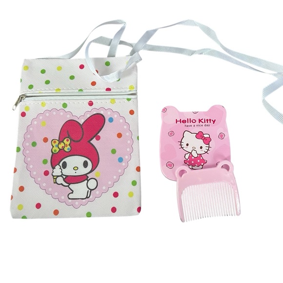 Hello Kitty Crossbody & Mirrored Compact With Comb - Picture 2 of 3